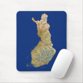 Finnland-Karte Mousepad (Mit Mouse)