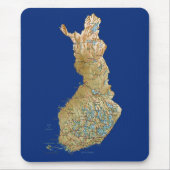 Finnland-Karte Mousepad (Vorne)
