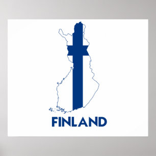 FINNLAND-KARTE POSTER