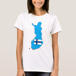 Finnland-Karte und Flaggen-Shirt T-Shirt