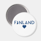 Finnland Karte und Herz Magnet (Vorderseite/Rückseite)