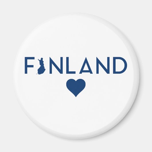 Finnland Karte und Herz Magnet (Vorne)