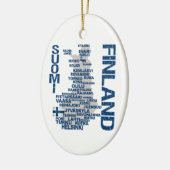 FINNLAND-KARTEN-Verzierung - kundengerecht Keramik Ornament (Links)
