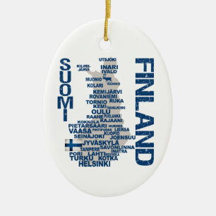 FINNLAND-KARTEN-Verzierung - kundengerecht Keramik Ornament