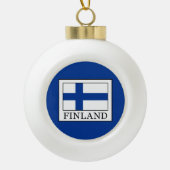 Finnland Keramik Kugel-Ornament (Vorderseite)