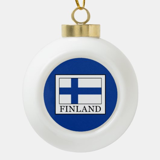 Finnland Keramik Kugel-Ornament (Vorderseite)