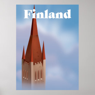 Finnland-Kirche Poster