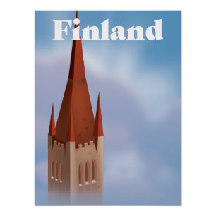 Finnland-Kirche Poster