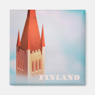 Finnland Kirchen Reiseposter Magnet