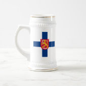Finnland-Kreuz u. Arme Stein Bierglas (Links)