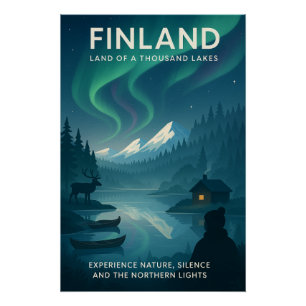 FINNLAND — Land der tausend Seen” Poster