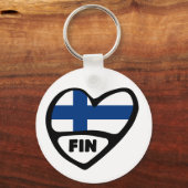 Finnland - Ländercode - Herbstkeyring, FIN Schlüsselanhänger (Vorderseite)