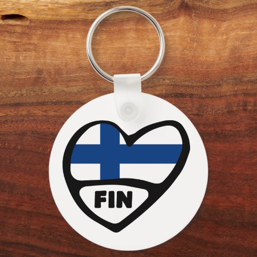 Finnland - Ländercode - Herbstkeyring, FIN Schlüsselanhänger (Vorderseite)