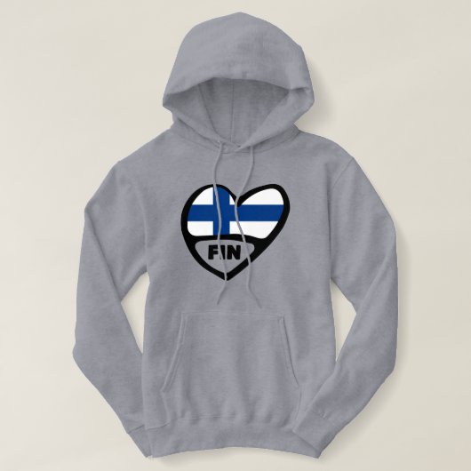 Finnland - Ländercode - Herd, FIN Hoodie (Design vorne)