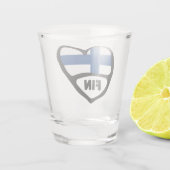 Finnland - Ländercode - Herd, FIN Schnapsglas (Rückseite)