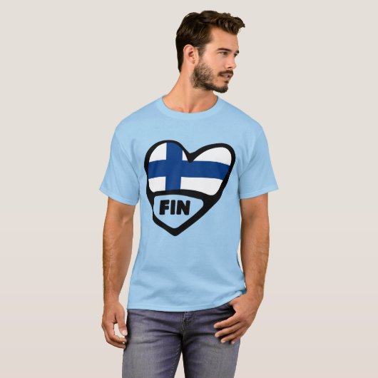 Finnland - Ländercode - Herd, FIN T-Shirt (Vorne ganz)