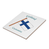 Finnland Landesflagge Thunder_Cove Fliese (Seite)
