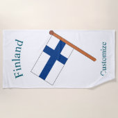 Finnland Landesflagge Thunder_Cove Strandtuch (Vorderseite)