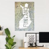 Finnland Landesposter/Print 3 Poster (Heimbüro)
