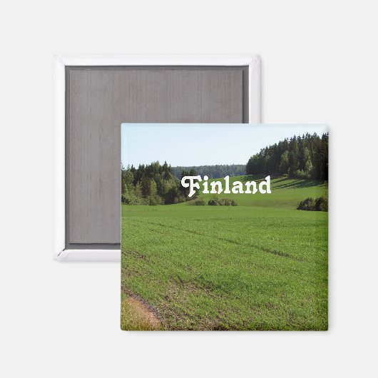 Finnland Landschaft Magnet (Vorderseite/Rückseite)