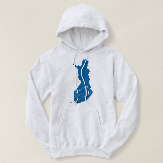 Finnland liegt mir im Herzen Hoodie (Design vorne)