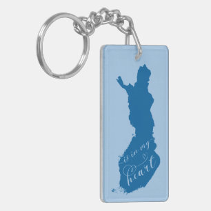 Finnland liegt mir im Herzen Schlüsselanhänger