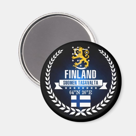 Finnland Magnet (Vorderseite/Rückseite)