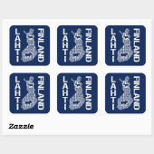 FINNLAND MAP-Aufkleber - Lahti Quadratischer Aufkleber (Blatt)