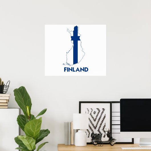 FINNLAND MAP POSTER (Heimbüro)
