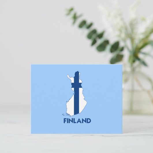 FINNLAND MAP POSTKARTE (Stehend Vorderseite)