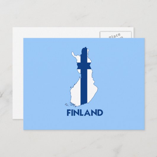 FINNLAND MAP POSTKARTE (Vorne/Hinten)