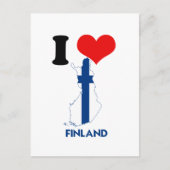 FINNLAND MAP POSTKARTE (Vorderseite)