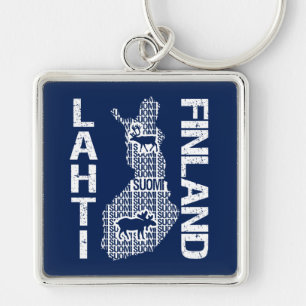 FINNLAND MAP Schlüsselkette - Lahti Schlüsselanhänger