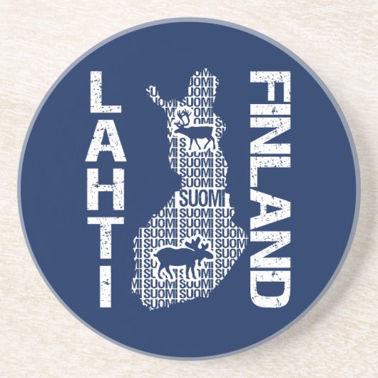 FINNLAND MAP Untersetzer - Lahti (Vorne)