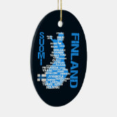 FINNLAND-MAP-Zierkunst - anpassbar Keramikornament (Rechts)