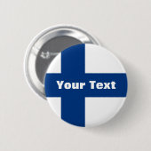 Finnland markiert Ihren Text Button (Vorne & Hinten)