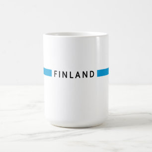 Finnland - minimalistische Flagge Kaffeetasse