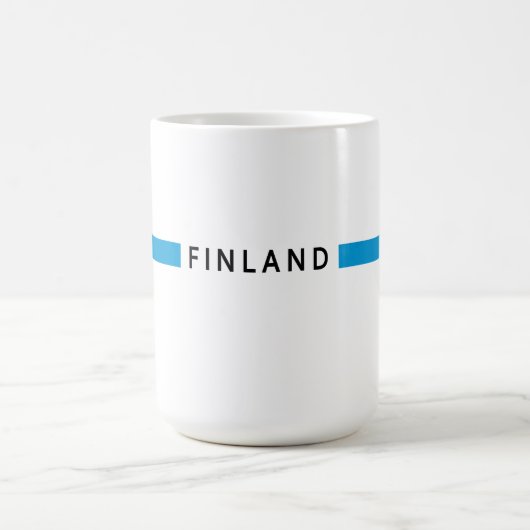 Finnland - minimalistische Flagge Kaffeetasse (Mittel)