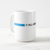 Finnland - minimalistische Flagge Kaffeetasse (Vorderseite Links)