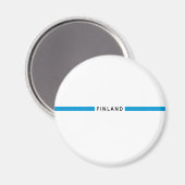 Finnland - minimalistische Flagge Magnet (Vorderseite/Rückseite)