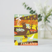 Finnland Mitte des Jahrhunderts Postkarte (Stehend Vorderseite)