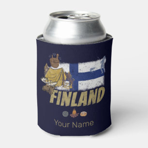 Finnland Moose Vintag Flag Tent Retro Souvenir Dosenkühler