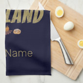 Finnland Moose Vintag Flag Tent Retro Souvenir Geschirrtuch (Viertel Falte)