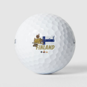 Finnland Moose Vintag Flag Tent Retro Souvenir Golfball