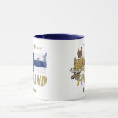 Finnland Moose Vintag Flag Tent Retro Souvenir Tasse (Zentrum)