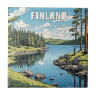 Finnland - Naturdarstellung Fliese