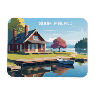 Finnland - Naturdarstellung Magnet