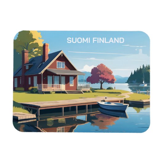 Finnland - Naturdarstellung Magnet (Horizontal)