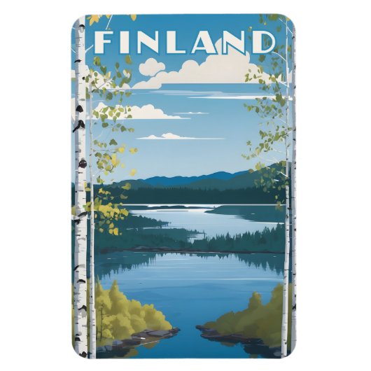 Finnland - Naturdarstellung Magnet (Vertikal)