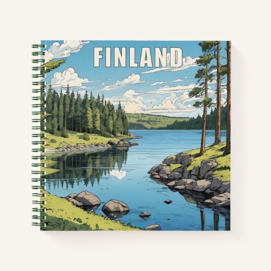 Finnland - Naturdarstellung Notizblock (Vorderseite)